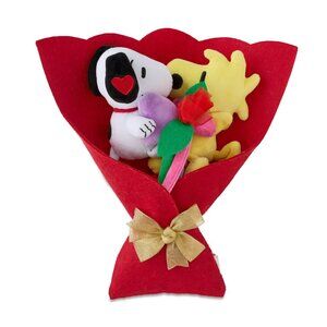 Peanuts Snoopy & Woodstock 14" Plush Bouquet 5 Removable Flowers & Figures